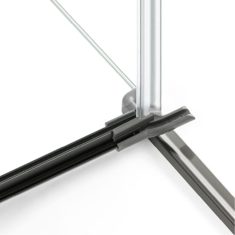 KABINA AVEXA GUNMETAL BRUSHED 1D PROSTOKĄTNA L 120x110x200 CZYSTE 6mm ACTIVE SHIELD 2.0