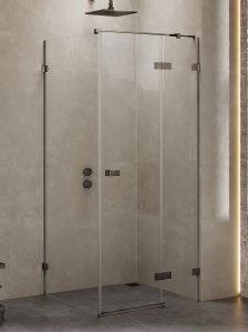 KABINA AVEXA GUNMETAL BRUSHED 1D PROSTOKĄTNA P 110x100x200 CZYSTE 6mm ACTIVE SHIELD 2.0