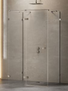 KABINA AVEXA GUNMETAL BRUSHED 1D KWADRATOWA PRZYŚCIENNA L 120x120x200 CZYSTE 6mm ACTIVE SHIELD 2.0