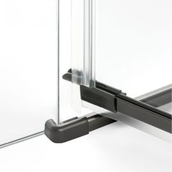 KABINA AVEXA GUNMETAL BRUSHED 1D KWADRATOWA PRZYŚCIENNA P 100x100x200 CZYSTE 6mm ACTIVE SHIELD 2.0