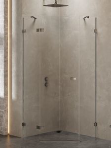KABINA AVEXA GUNMETAL BRUSHED 1D PIĘCIOKĄTNA L 80x80x200 CZYSTE 6mm ACTIVE SHIELD 2.0