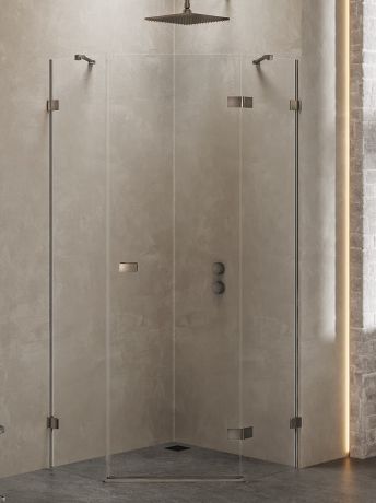 Przejdź do produktu KABINA AVEXA GUNMETAL BRUSHED 1D PIĘCIOKĄTNA P 90x90x200 CZYSTE 6mm ACTIVE SHIELD 2.0
