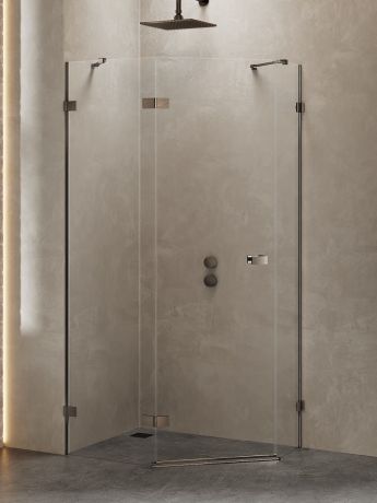 Przejdź do produktu KABINA AVEXA GUNMETAL BRUSHED 1D PIĘCIOKĄTNA ASYMETRYCZNA L 100x80x200 CZYSTE 6mm ACTIVE SHIELD 2.0 DRZWI LEWE