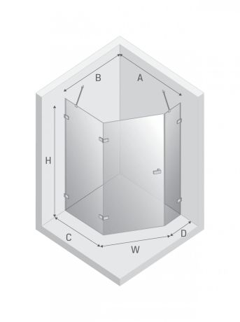 Przejdź do produktu KABINA AVEXA GUNMETAL BRUSHED 1D PIĘCIOKĄTNA ASYMETRYCZNA L 100x80x200 CZYSTE 6mm ACTIVE SHIELD 2.0 DRZWI LEWE