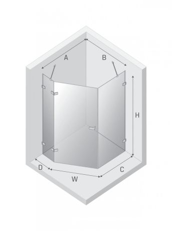 Przejdź do produktu KABINA AVEXA GUNMETAL BRUSHED 1D PIĘCIOKĄTNA ASYMETRYCZNA P 100x80x200 CZYSTE 6mm ACTIVE SHIELD 2.0 DRZWI LEWE