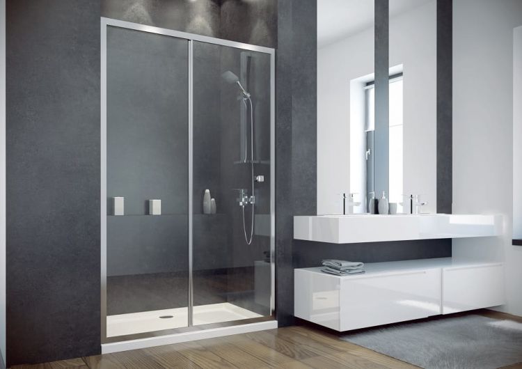 Drzwi prysznicowe 130x195 cm Besco Duo Slide 130