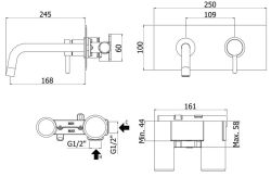 Bateria umywalkowa podtynkowa 1-uchwytowa Paffoni Stick SK103CR