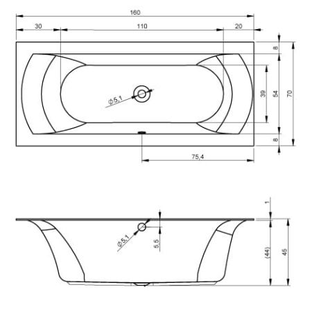 Przejdź do produktu Wanna prostokątna 180x80cm do zabudowy Riho Linares B142001005 biały połysk