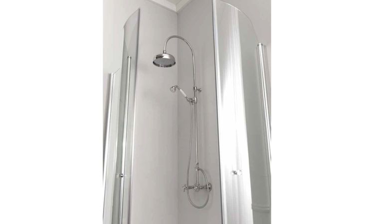 Kerasan Zestaw prysznicowy z deszczownicą 20 cm złoty Retro 7398K1