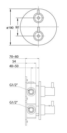 Przejdź do produktu Bateria prysznicowo-wannowa termostatyczna 2-drożna Steinberg seria 100 chrom 1004133