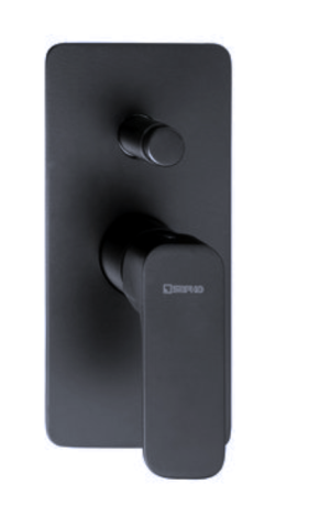 Przejdź do produktu Bateria prysznicowa podtynkowa z przełącznikiem, element podtynkowy w komplecie Sapho Spy PY42/15 czarny mat