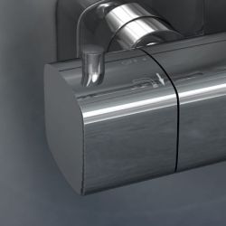 Zestaw prysznicowy termostatyczny z deszczownicą 15x20 cm Kohlman Foxal QW274F chrom