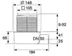 Przejdź do produktu Odpływ punktowy 10x10 cm super płaski kompletny Tecedrianpoint S50 3601050