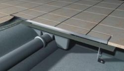 Odpływ liniowy APZ6 30 cm z rusztem Floor 300 do wypełnienia kaflem rzut z boku
