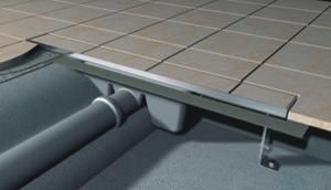 Odpływ liniowy APZ6 30 cm z rusztem Floor 300 do wypełnienia kaflem rzut z boku