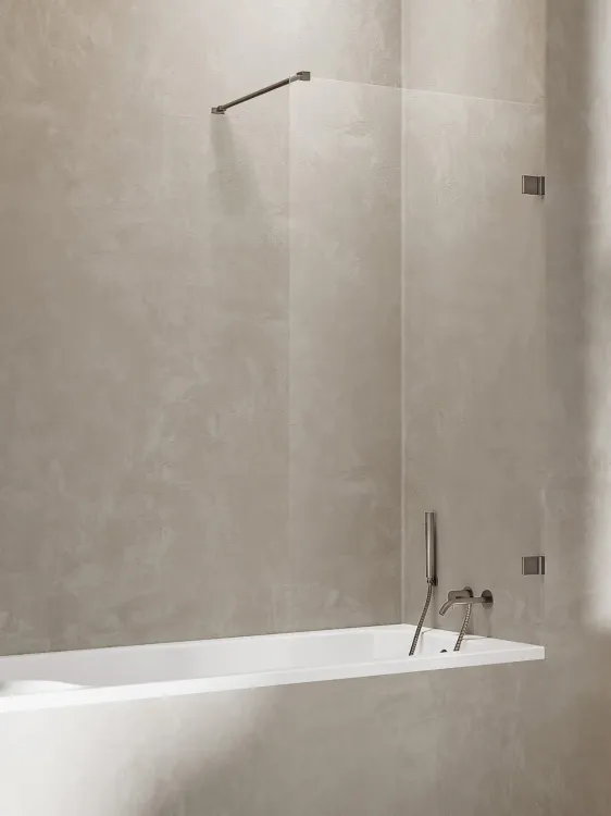 NZ4 PARAWAN NAWANNOWY AVEXA GUNMETAL BRUSHED  50x150 CZYSTE 6mm ACTIVE SHIELD 2.0  WSP. PROSTOPADŁY