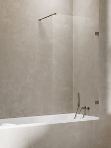 NZ4 PARAWAN NAWANNOWY AVEXA GUNMETAL BRUSHED  60x150 CZYSTE 6mm ACTIVE SHIELD 2.0  WSP. PROSTOPADŁY