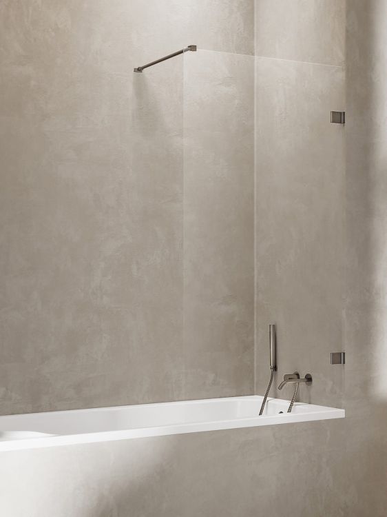 PARAWAN NAWANNOWY AVEXA GUNMETAL BRUSHED  70x150 CZYSTE 6mm ACTIVE SHIELD 2.0  WSP. PROSTOPADŁY
