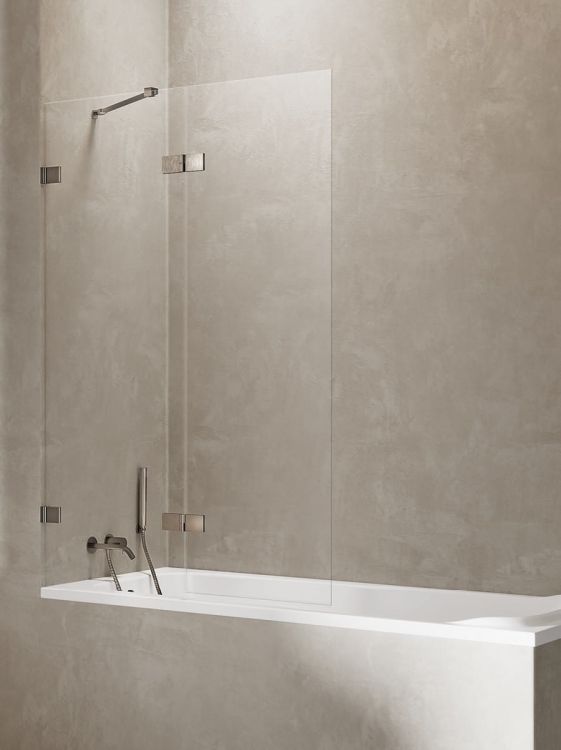 NZ4 PARAWAN NAWANNOWY AVEXA GUNMETAL BRUSHED 1D L 130x150 CZYSTE 6mm ACTIVE SHIELD 2.0