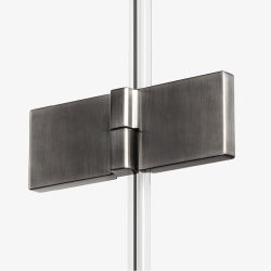 NZ4 PARAWAN NAWANNOWY AVEXA GUNMETAL BRUSHED 1D L 130x150 CZYSTE 6mm ACTIVE SHIELD 2.0
