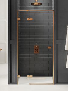 DRZWI WNĘKOWE AVEXA COPPER BRUSHED 1D L 90x200 CZYSTE 6mm ACTIVE SHIELD 2.0