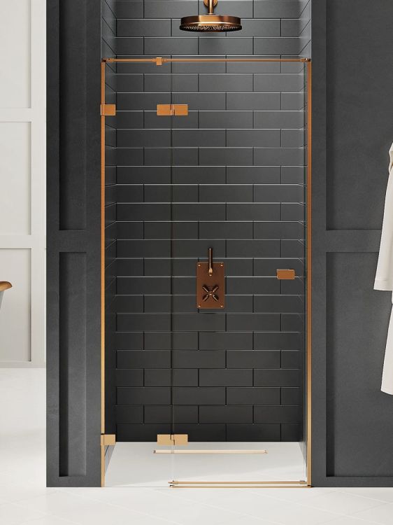 DRZWI WNĘKOWE AVEXA COPPER BRUSHED 1D L 120x200 CZYSTE 6mm ACTIVE SHIELD 2.0