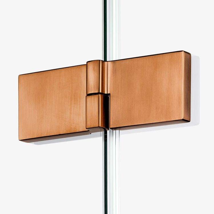 KABINA AVEXA COPPER BRUSHED 1D PROSTOKĄTNA P 110x90x200 CZYSTE 6mm ACTIVE SHIELD 2.0