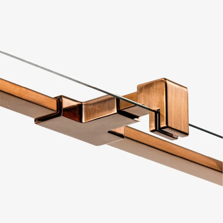 KABINA AVEXA COPPER BRUSHED 1D PROSTOKĄTNA P 120x100x200 CZYSTE 6mm ACTIVE SHIELD 2.0