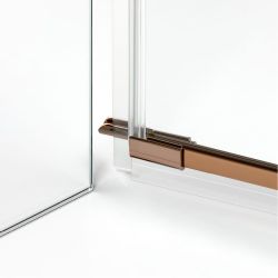 KABINA AVEXA COPPER BRUSHED 1D PROSTOKĄTNA PRZYŚCIENNA L 90x100x200 CZYSTE 6mm ACTIVE SHIELD 2.0