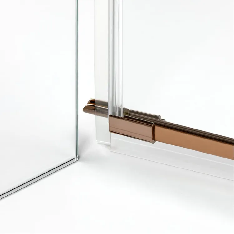 KABINA AVEXA COPPER BRUSHED 1D PROSTOKĄTNA PRZYŚCIENNA L 90x100x200 CZYSTE 6mm ACTIVE SHIELD 2.0