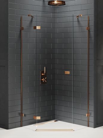 Przejdź do produktu KABINA AVEXA COPPER BRUSHED 1D PIĘCIOKĄTNA L 80x80x200 CZYSTE 6mm ACTIVE SHIELD 2.0