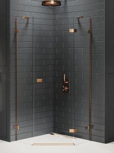 KABINA AVEXA COPPER BRUSHED 1D PIĘCIOKĄTNA P 80x80x200 CZYSTE 6mm ACTIVE SHIELD 2.0
