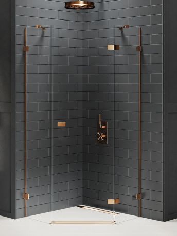 Przejdź do produktu KABINA AVEXA COPPER BRUSHED 1D PIĘCIOKĄTNA P 90x90x200 CZYSTE 6mm ACTIVE SHIELD 2.0