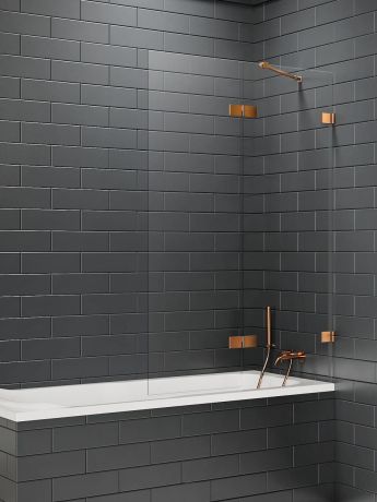 Przejdź do produktu NZ4 PARAWAN NAWANNOWY AVEXA COPPER BRUSHED 1D P 120x150 CZYSTE 6mm ACTIVE SHIELD 2.0
