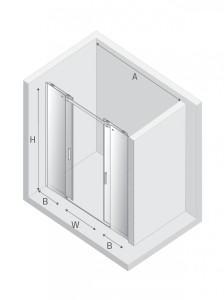 NZ4 DRZWI WNĘKOWE SOFTI 2D U 170x200 CZYSTE 8mm ACTIVE SHIELD 2.0