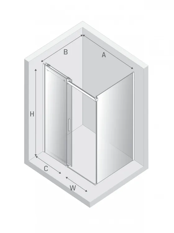 KABINA SOFTI 1D KWADRATOWA U 110x110x200 CZYSTE 8mm ACTIVE SHIELD 2.0