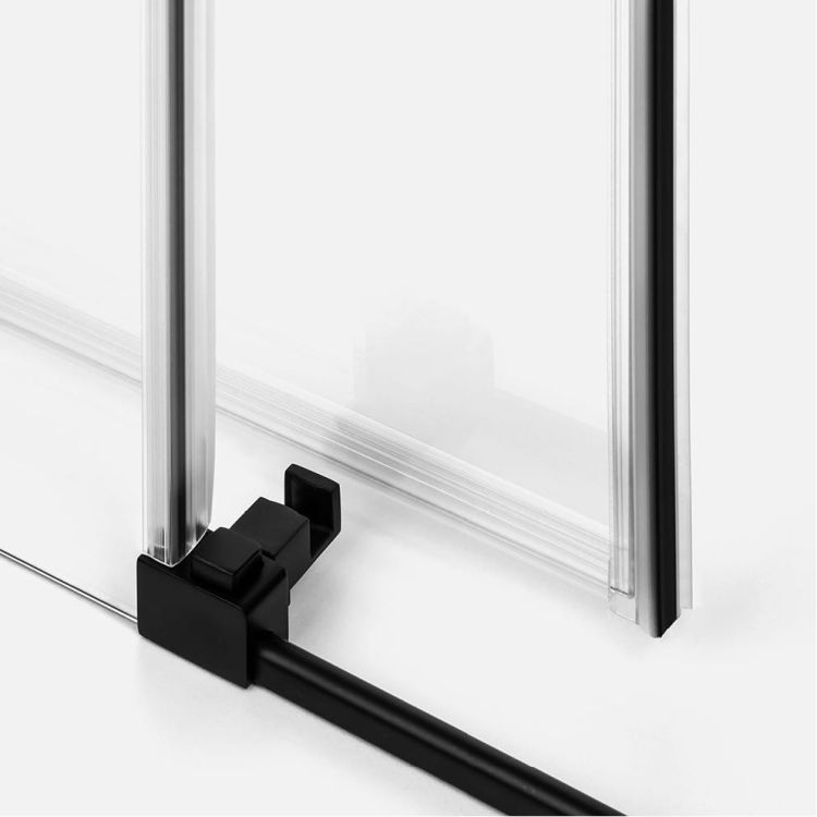KABINA SOFTI BLACK 1D PROSTOKĄTNA U 100x90x200 CZYSTE 8mm ACTIVE SHIELD 2.0