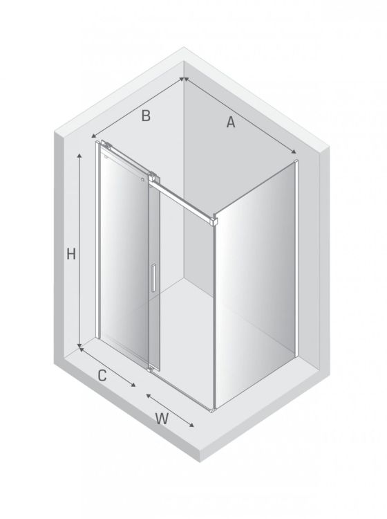 NZ4 KABINA SOFTI BLACK 1D PROSTOKĄTNA U 140x120x200 CZYSTE 8mm ACTIVE SHIELD 2.0