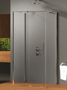 NZ4 KABINA SMART 1D KWADRATOWA PRZYŚCIENNA U 100x100x200 CZYSTE 8mm ACTIVE SHIELD 2.0