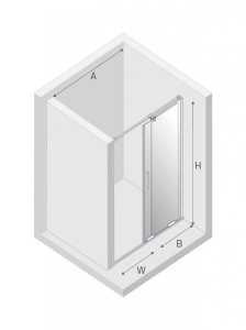 DRZWI WNĘKOWE SMART BLACK 1D U 100x200 CZYSTE 8mm ACTIVE SHIELD 2.0