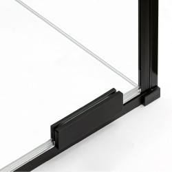NZ4 DRZWI WNĘKOWE SMART BLACK 1D U 180x200 CZYSTE 8mm ACTIVE SHIELD 2.0