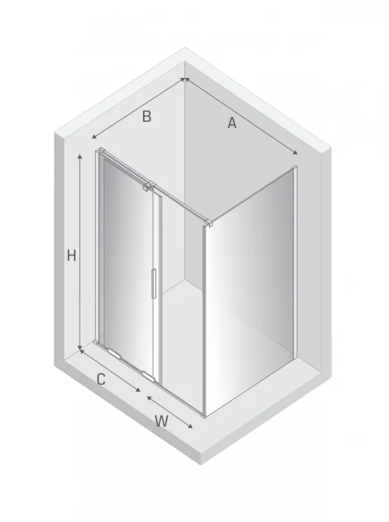 KABINA SMART BLACK 1D KWADRATOWA U 120x120x200 CZYSTE 8mm ACTIVE SHIELD 2.0