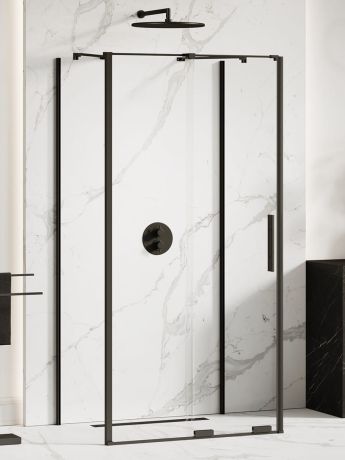 Przejdź do produktu NZ4 KABINA SMART BLACK 1D PROSTOKĄTNA PRZYŚCIENNA U 120x90x200 CZYSTE 8mm ACTIVE SHIELD 2.0