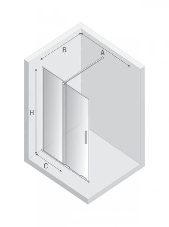 Przejdź do produktu KABINA SMART BLACK 1D WALK-IN U 110x200 CZYSTE 8mm ACTIVE SHIELD 2.0