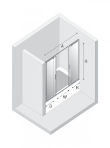 NZ4 PARAWAN NAWANNOWY SMART BLACK 2D U 170x150 CZYSTE 8mm ACTIVE SHIELD 2.0