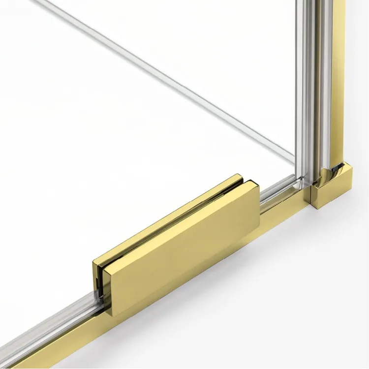 NZ4 KABINA SMART LIGHT GOLD 1D PROSTOKĄTNA U 150x120x200 CZYSTE 8mm ACTIVE SHIELD 2.0