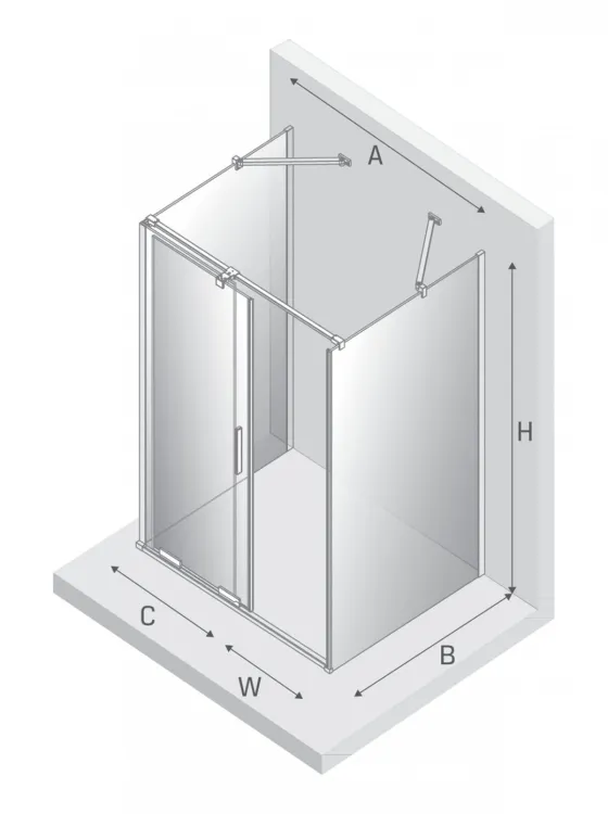 NZ4 KABINA SMART LIGHT GOLD 1D PROSTOKĄTNA PRZYŚCIENNA U 110x100x200 CZYSTE 8mm ACTIVE SHIELD 2.0