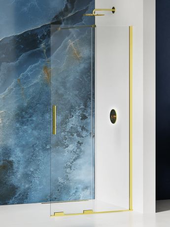 Przejdź do produktu KABINA SMART LIGHT GOLD 1D WALK-IN U 120x200 CZYSTE 8mm ACTIVE SHIELD 2.0