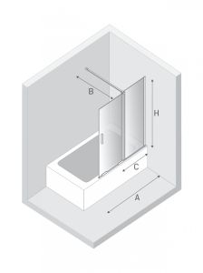 NZ4 PARAWAN NAWANNOWY SMART LIGHT GOLD 1D U 160x150 CZYSTE 8mm ACTIVE SHIELD 2.0