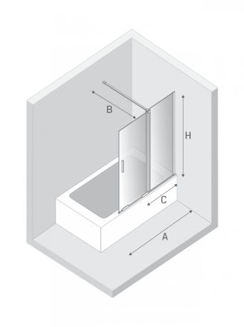 Przejdź do produktu NZ4 PARAWAN NAWANNOWY SMART LIGHT GOLD 1D U 160x150 CZYSTE 8mm ACTIVE SHIELD 2.0